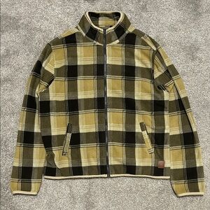 Vintage Brixton Plaid Zip Up Sweater